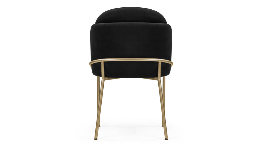 AbenBlack Velvet with Brass Legs
