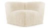 Iona - Iona - Iona Corner Module, White Long Hair Sherpa - Image 1
