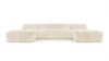 Iona - Iona - Iona Sectional, Double Chaise, White Long Hair Sherpa - Image 1