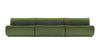 Leo - Leo - Leo Three Seater Sofa, Lichen Plush Velvet - Image 1
