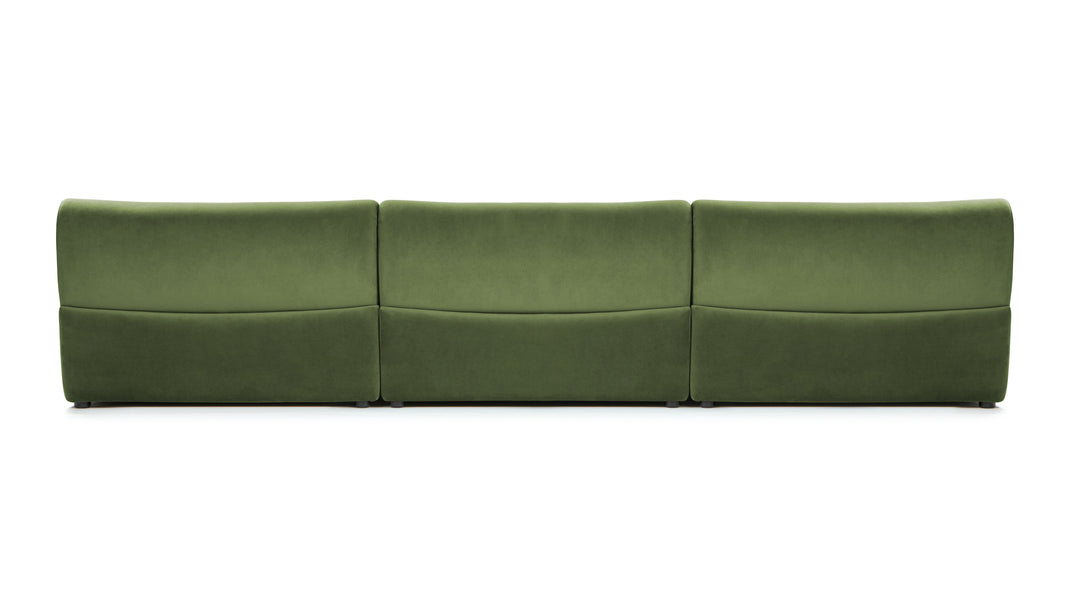 LeoLeo - Leo Three Seater Sofa, Lichen Plush Velvet