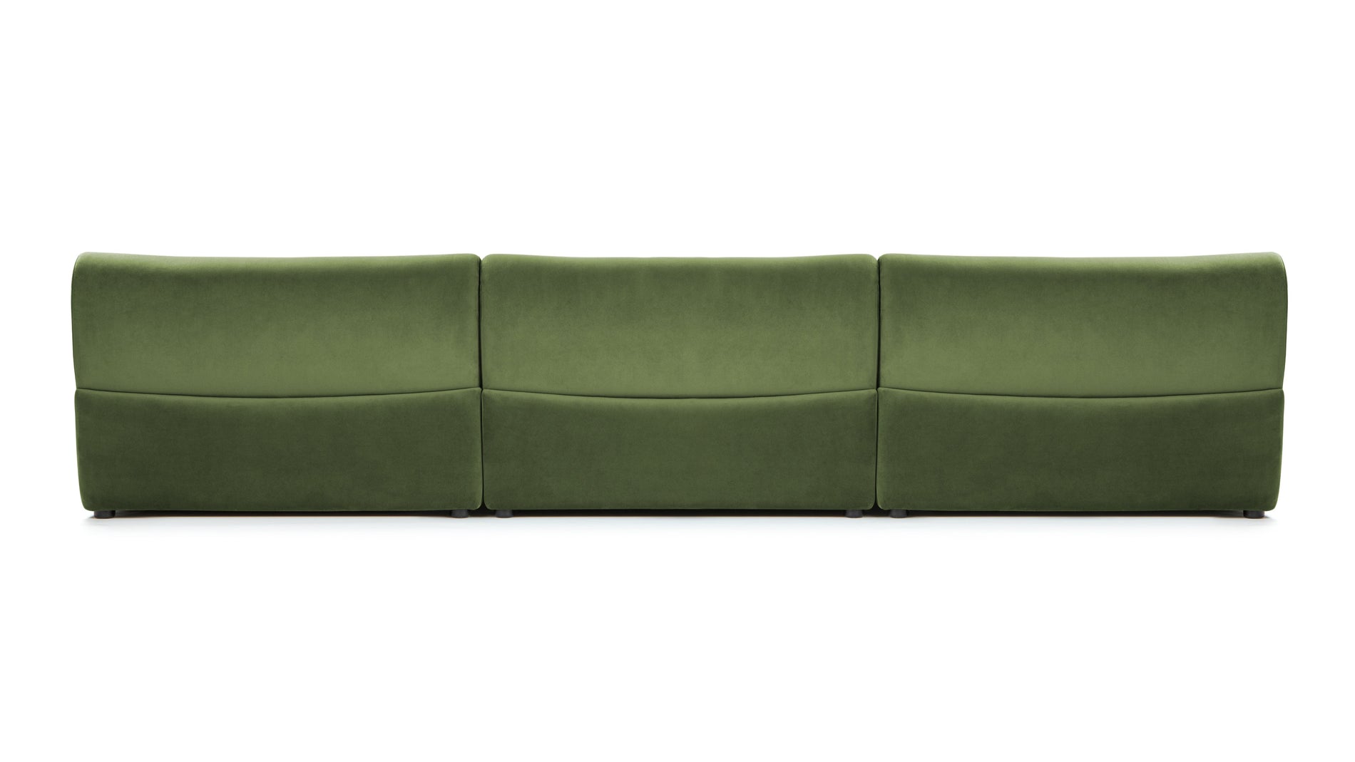 LeoLeo - Leo Three Seater Sofa, Lichen Plush Velvet