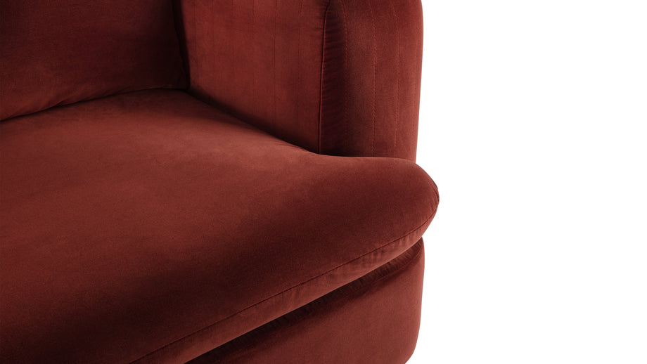 MorrellMorrell - Morrell Three Seater Sofa, Garnet Velvet