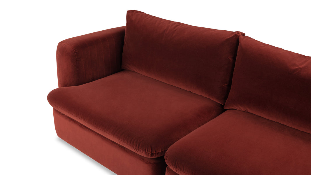 MorrellMorrell - Morrell Three Seater Sofa, Garnet Velvet
