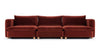 Morrell - Morrell - Morrell Three Seater Sofa, Garnet Velvet - Image 1