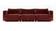 Morrell - Morrell - Morrell Three Seater Sofa, Garnet Velvet - Image 1