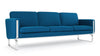 Jura - Jura - Jura Three Seater Sofa, Indigo Blue Wool - Image 2