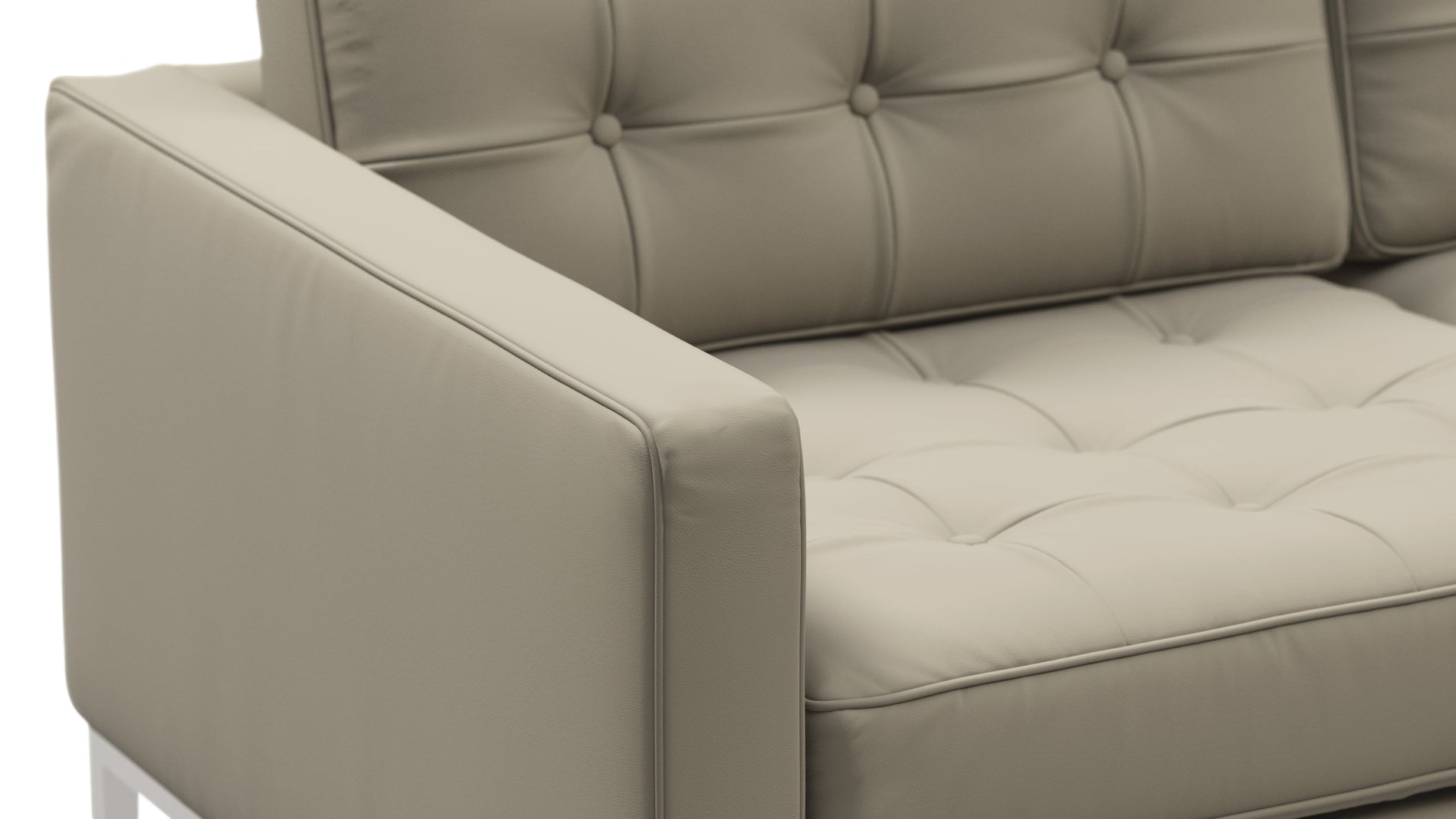 FlorenzBeige graues veganes Leder