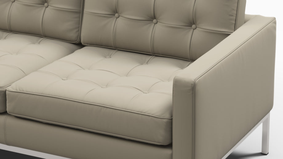 FlorenceBeige Gray Vegan Leather