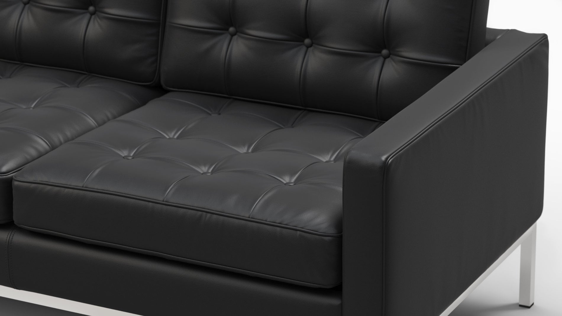 FlorenzVintage schwarzes veganes Leder