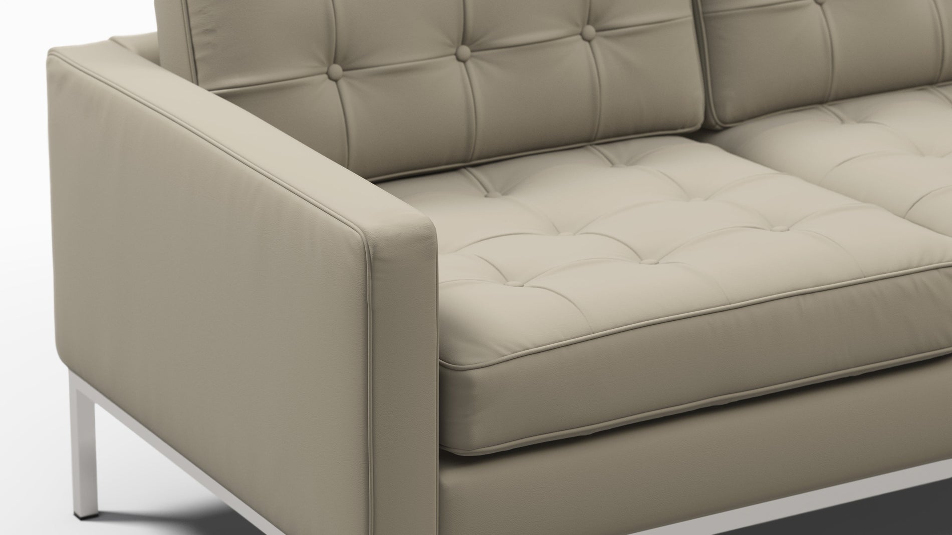 FlorenceBeige Gray Vegan Leather