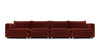 Morrell - Morrell - Morrell Four Seater Sofa, Garnet Velvet - Image 1