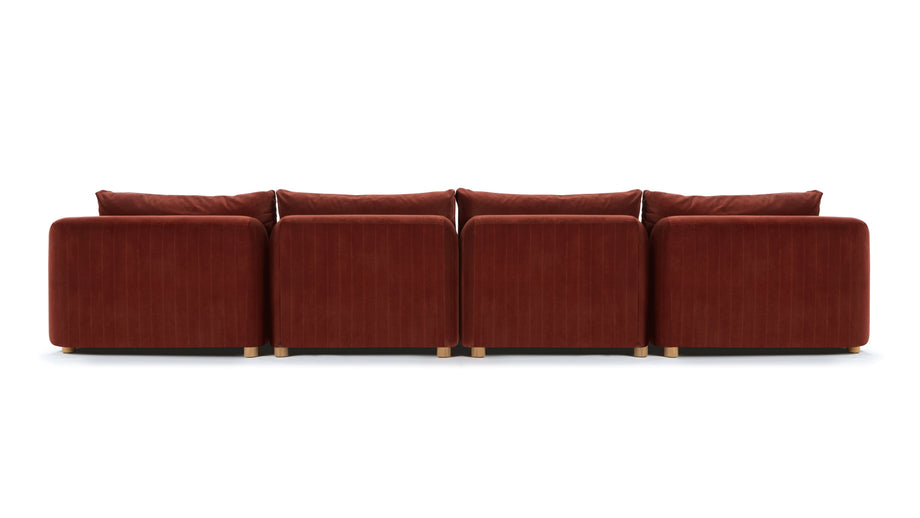 MorrellMorrell - Morrell Four Seater Sofa, Garnet Velvet