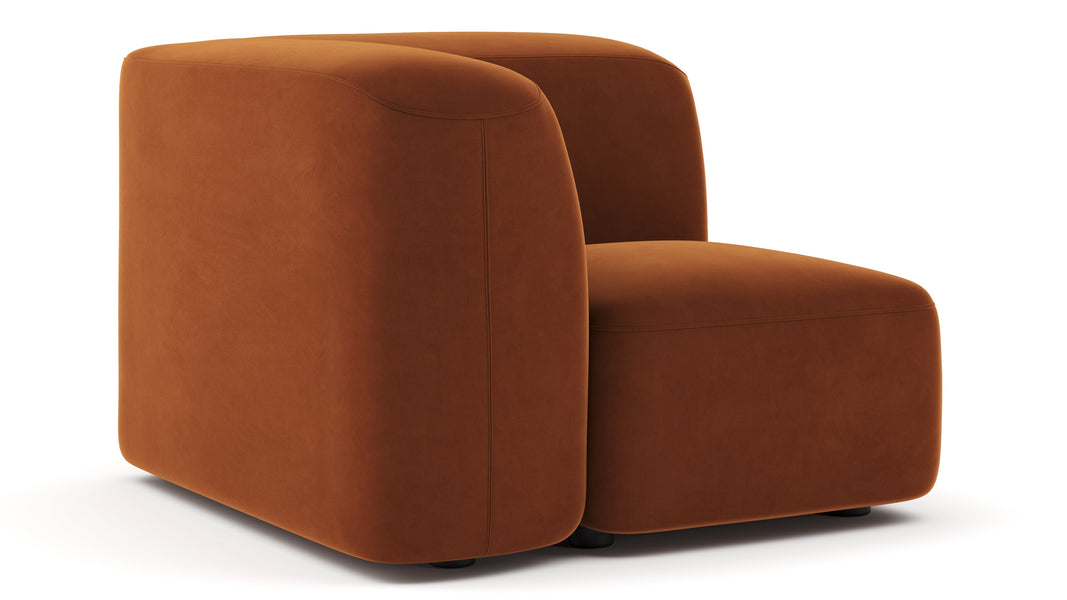 MuseMuse - Muse Module, Corner, Burnt Orange Velvet