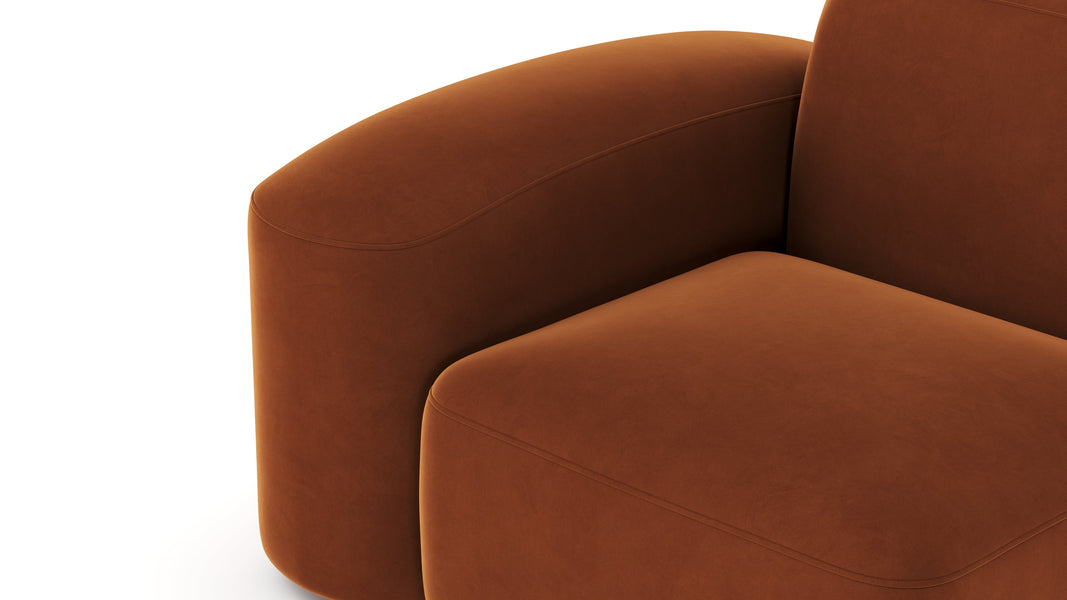 MuseMuse - Muse Module, Left Arm, Burnt Orange Velvet