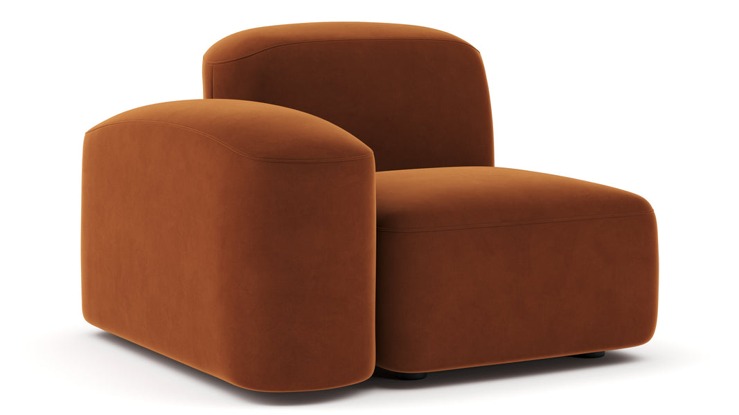 MuseMuse - Muse Module, Left Arm, Burnt Orange Velvet