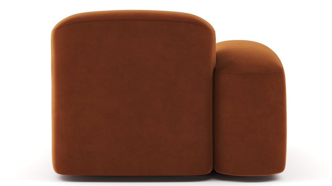 MuseMuse - Muse Module, Left Arm, Burnt Orange Velvet