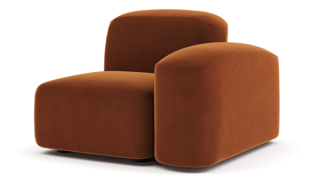 MuseMuse - Muse Module, Right Arm, Burnt Orange Velvet
