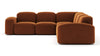 Muse - Muse - Muse Sectional, Large Right Corner, Burnt Orange Velvet - Image 1