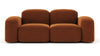 Muse - Muse - Muse Two Seater Sofa, Burnt Orange Velvet - Image 1
