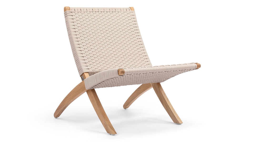 KubaCuba - Cuba Outdoor Chair, Natural Teak