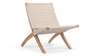 Cuba - Cuba - Cuba Outdoor Chair, Natural Teak - Image 1
