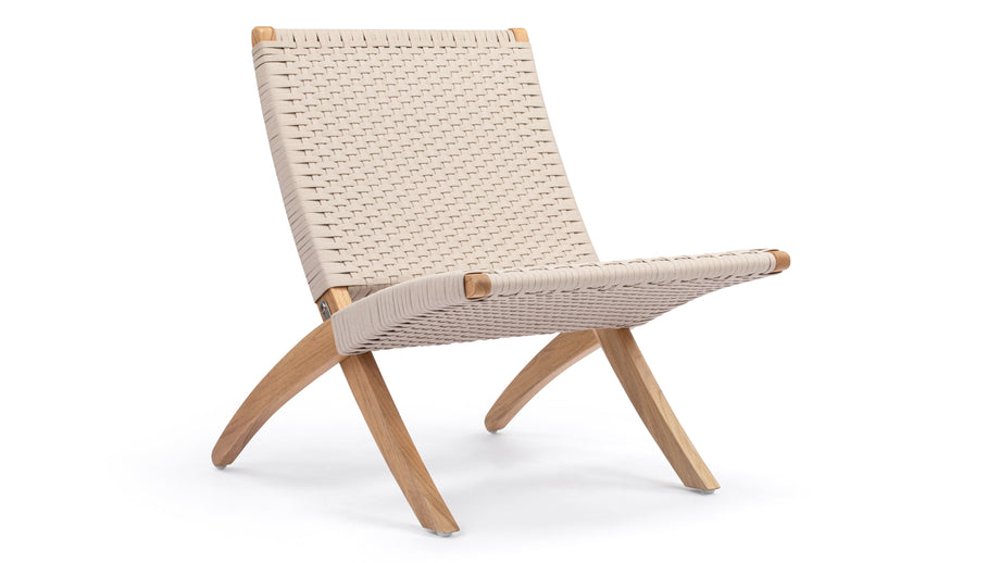 KubaCuba - Cuba Outdoor Chair, Natural Teak