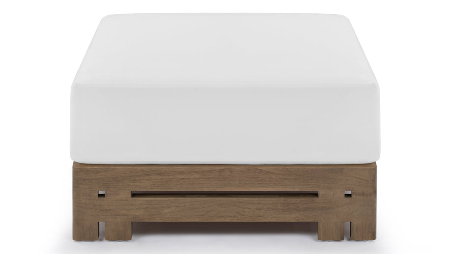 LussoWeathered Teak with White Cushions