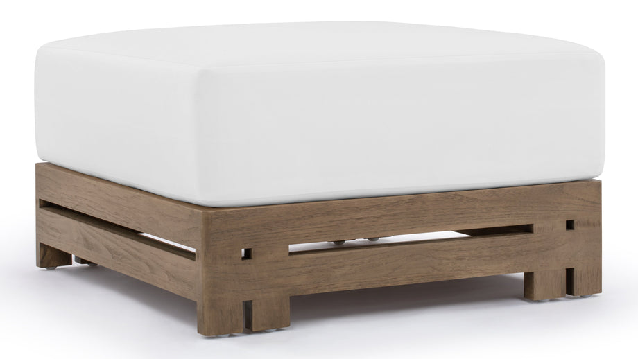 LussoWeathered Teak with White Cushions