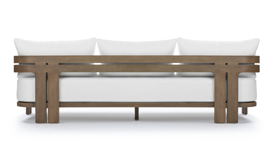 LussoWeathered Teak with White Cushions
