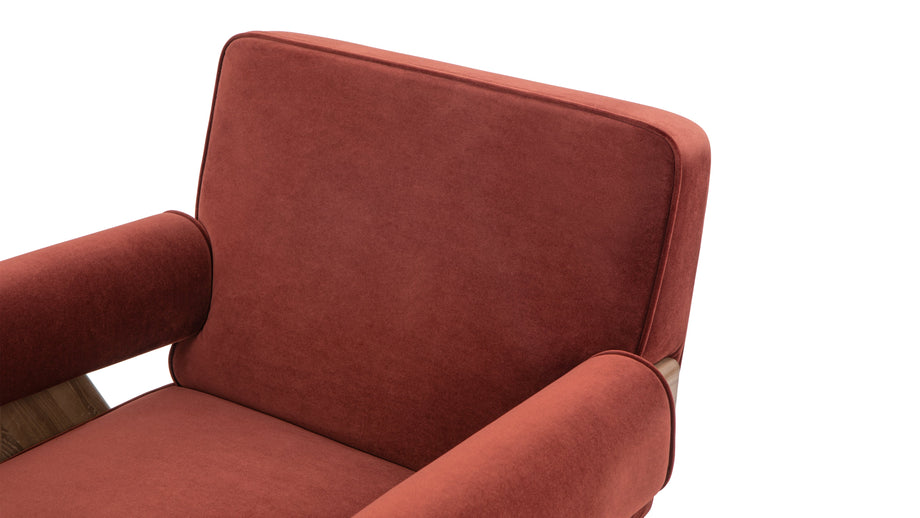 Jeanneret Lounge ChairBurgundy Silken Velvet