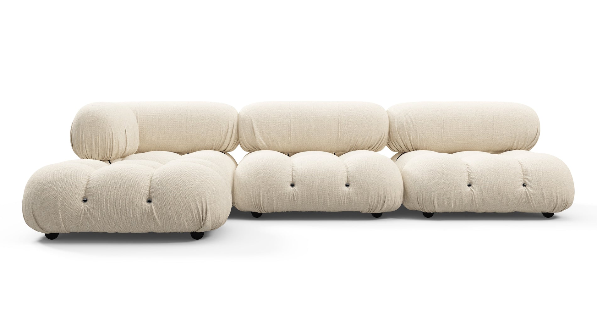 Bellini SectionalCremefarbene Performance -Gewebe (Outdoor)