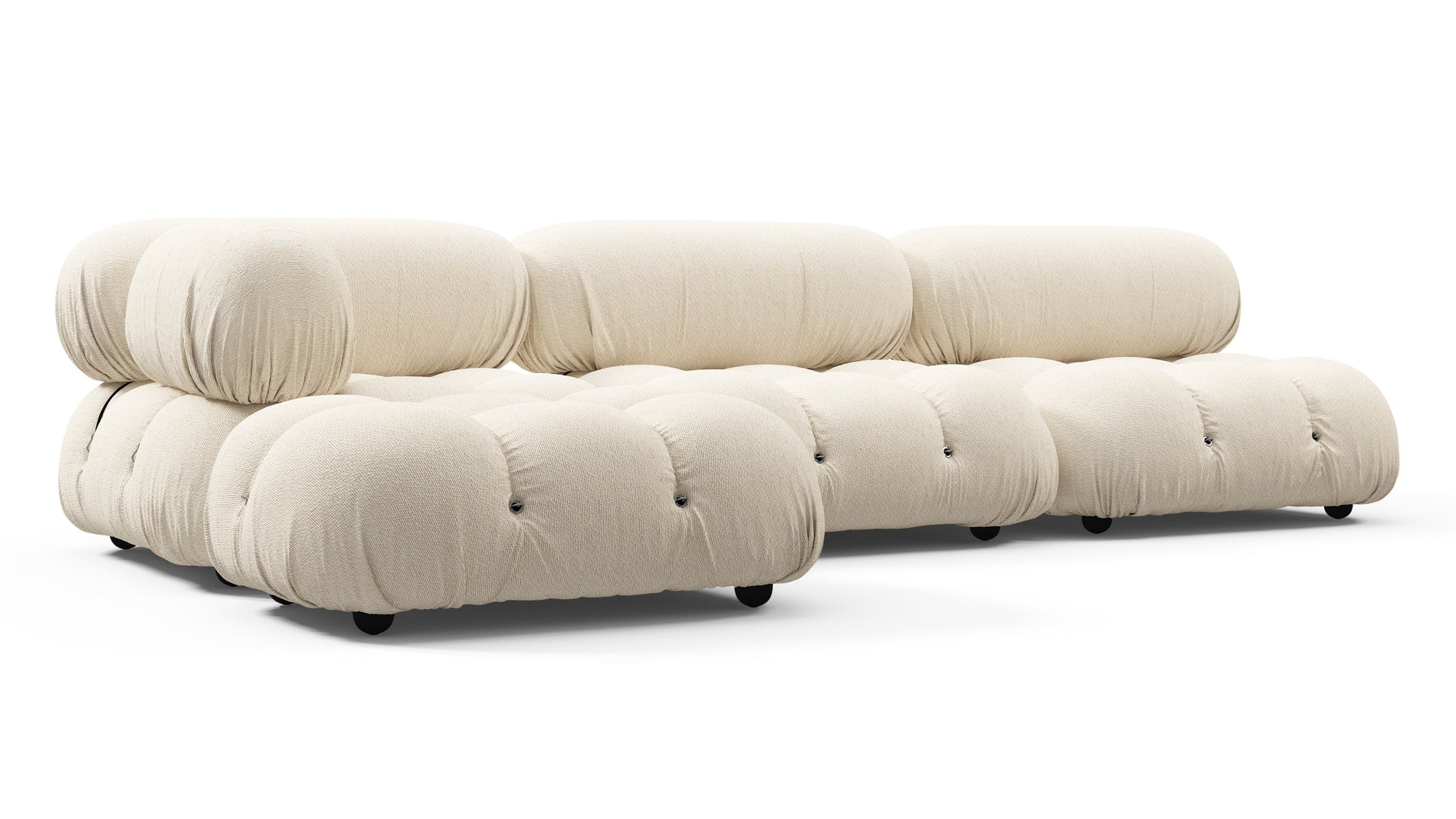 Bellini SectionalCremefarbene Performance -Gewebe (Outdoor)