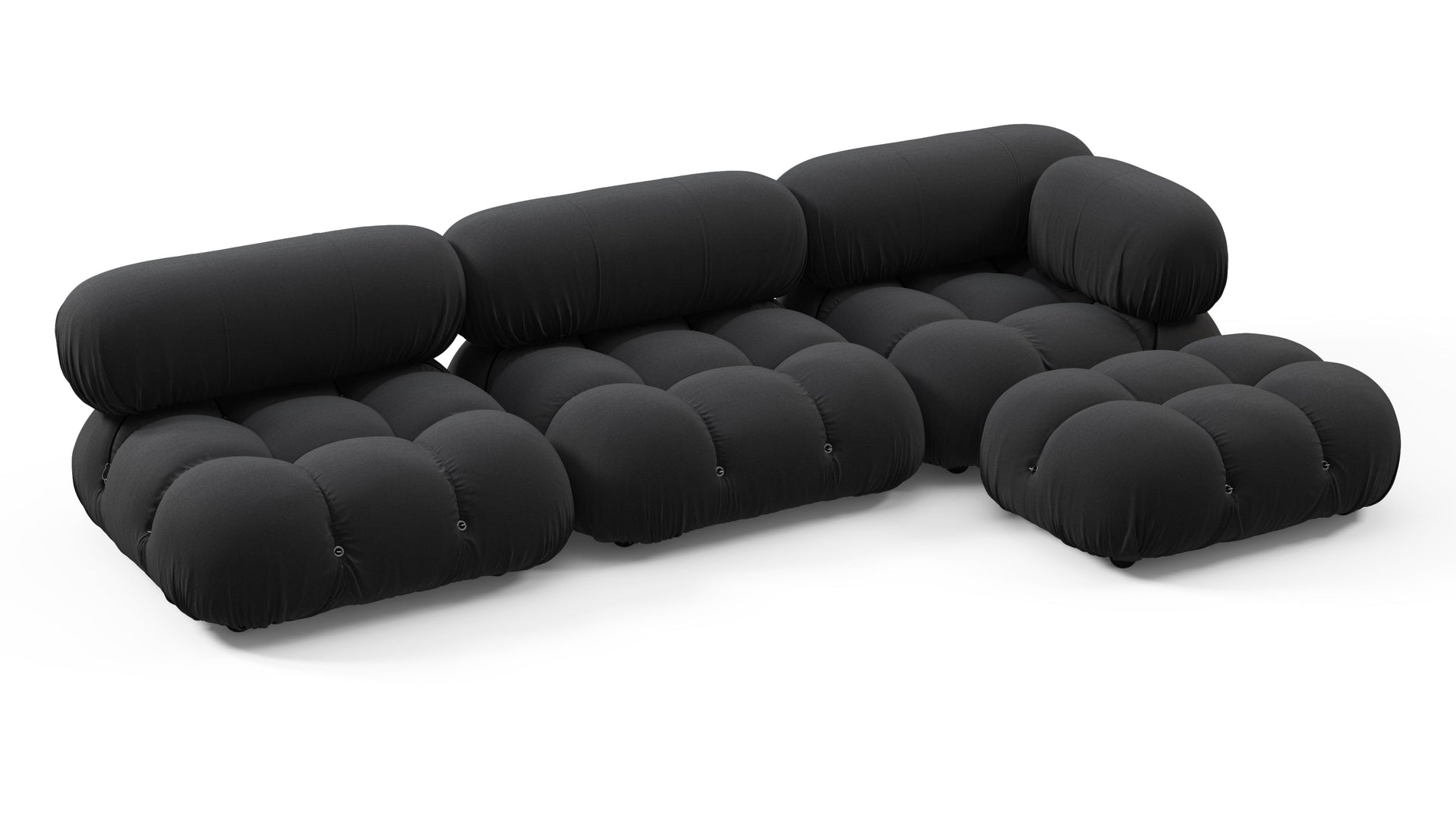 Bellini SectionalSchwarzes Performance -Gewebe (Outdoor)