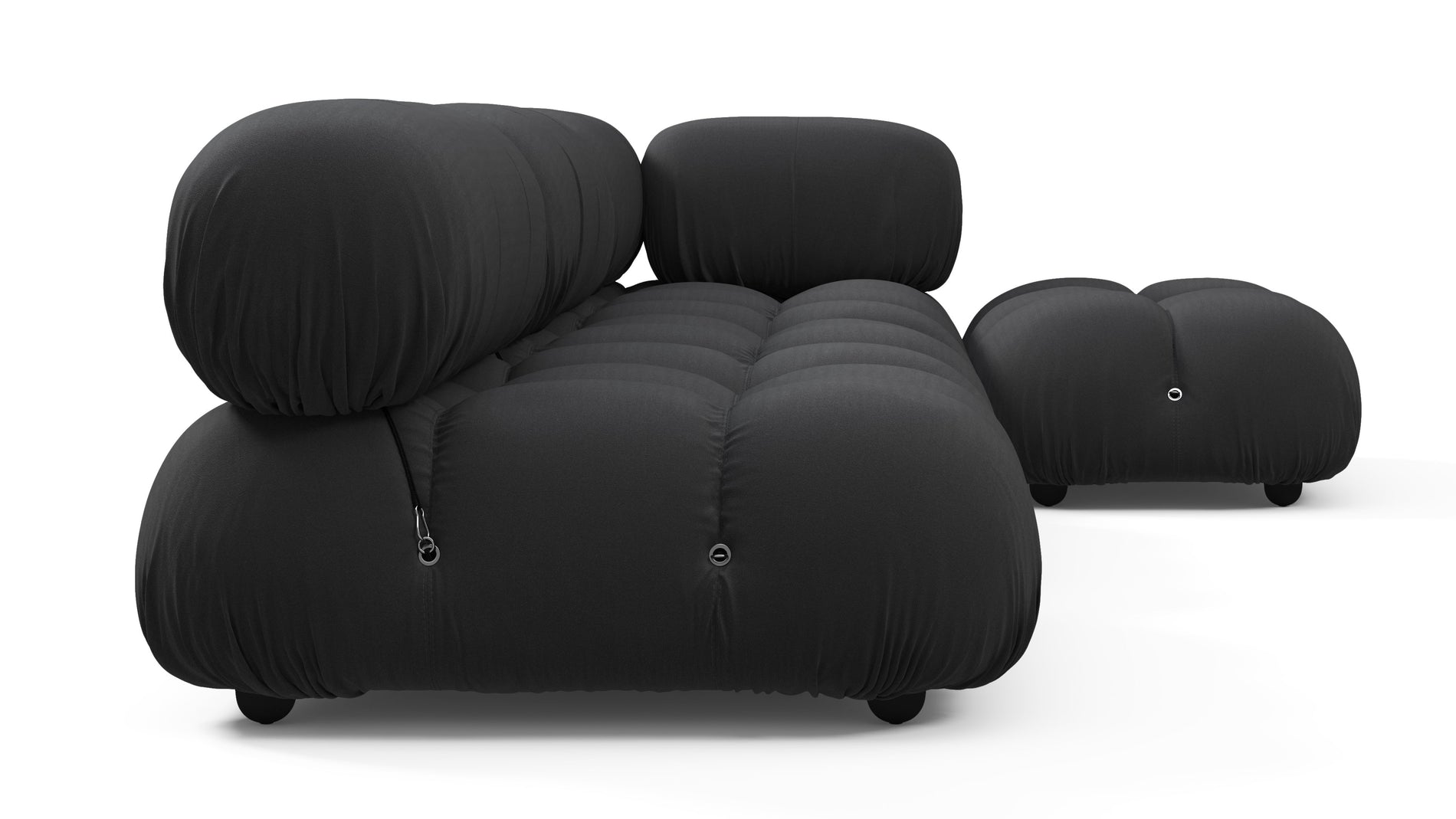 Bellini SectionalSchwarzes Performance -Gewebe (Outdoor)