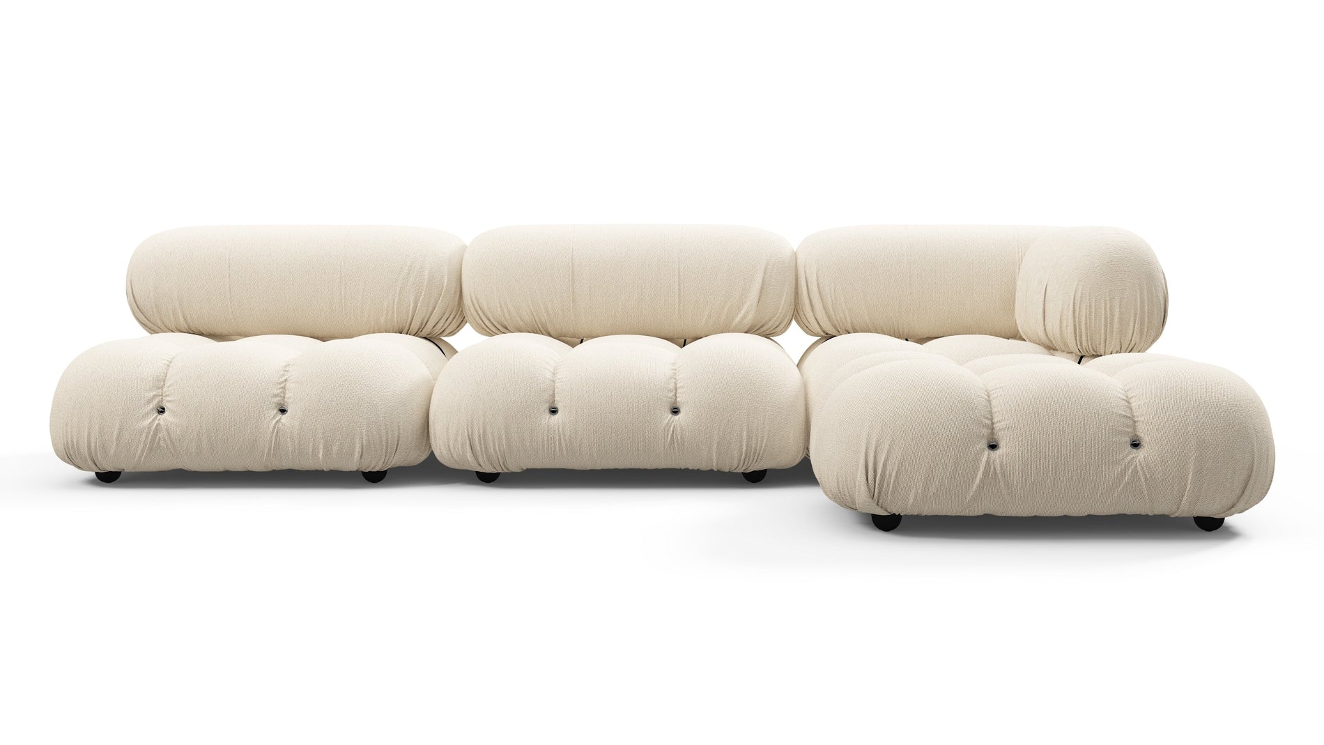 Bellini SectionalCremefarbene Performance -Gewebe (Outdoor)