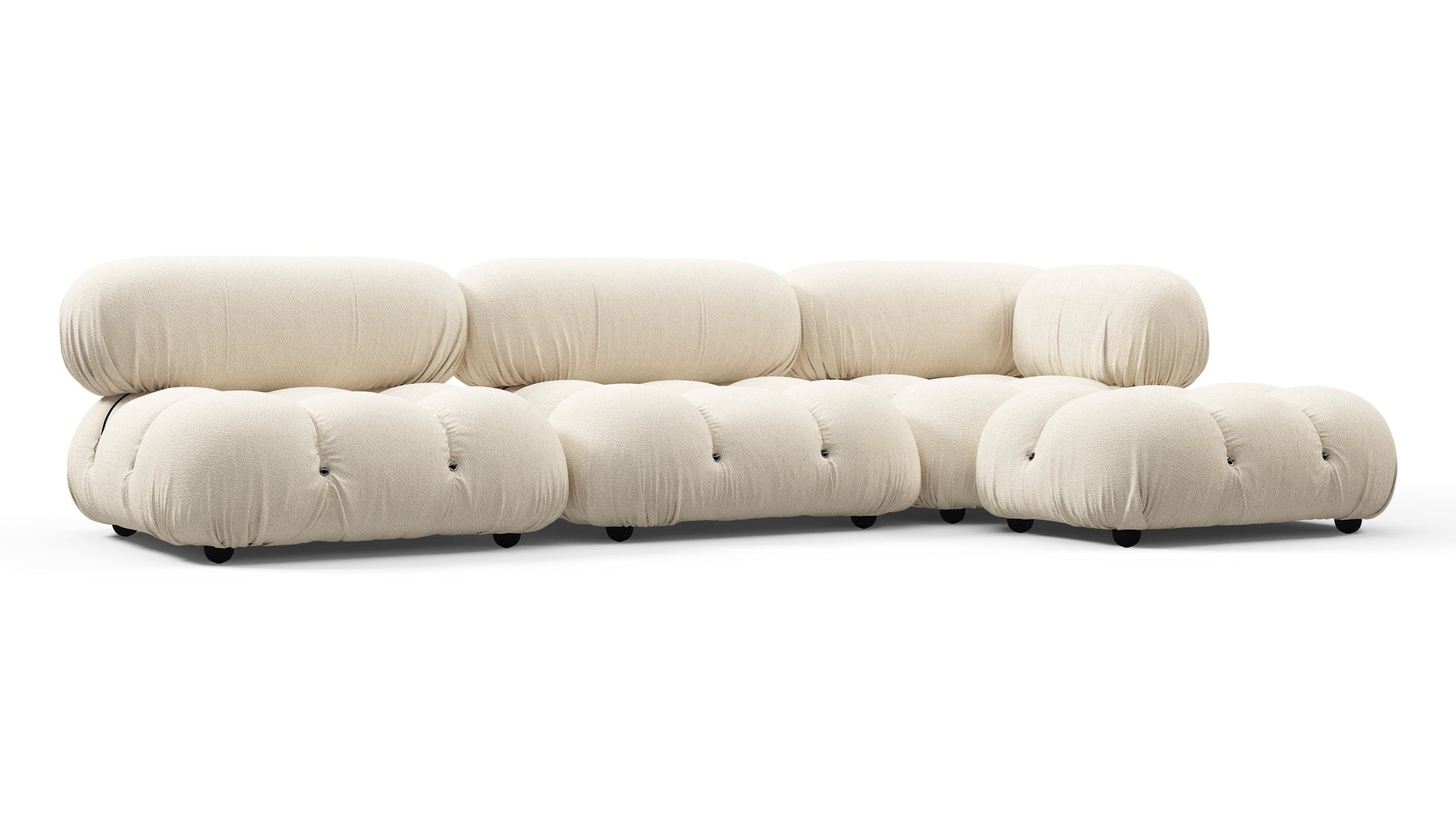 Bellini SectionalCremefarbene Performance -Gewebe (Outdoor)
