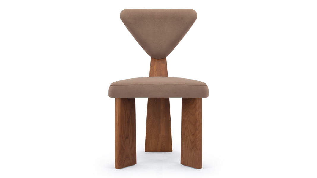 GiraffeGiraffe - Giraffe Dining Chair, Brown Velvet and Walnut