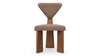 Giraffe - Giraffe - Giraffe Dining Chair, Brown Velvet and Walnut - Image 1
