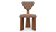 Giraffe - Giraffe - Giraffe Dining Chair, Brown Velvet and Walnut - Image 1