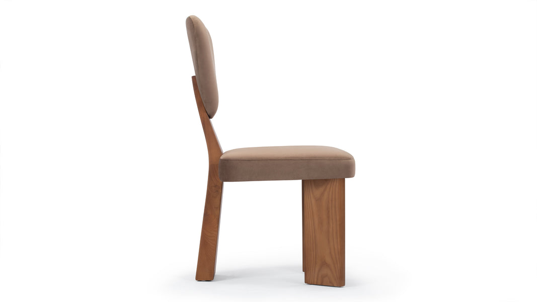 GiraffeGiraffe - Giraffe Dining Chair, Brown Velvet and Walnut
