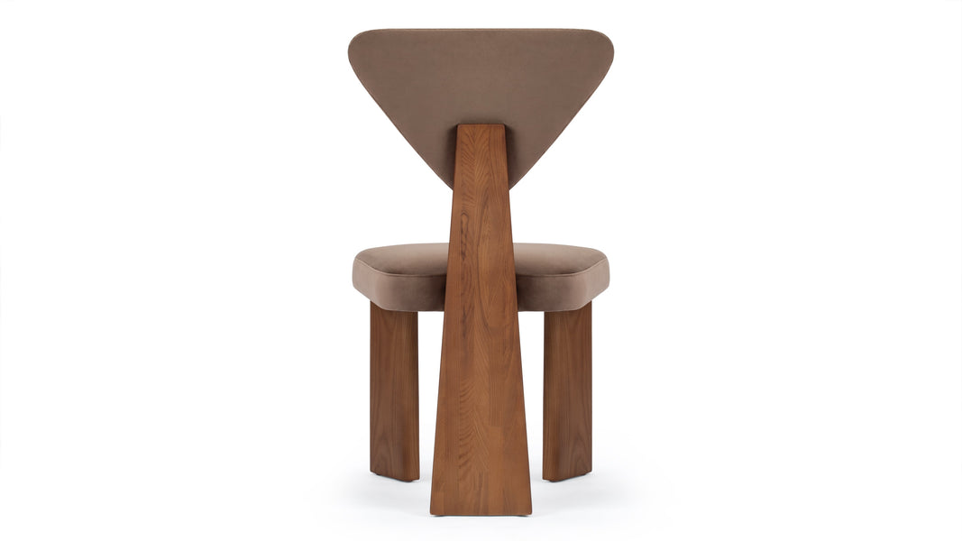 GiraffeGiraffe - Giraffe Dining Chair, Brown Velvet and Walnut