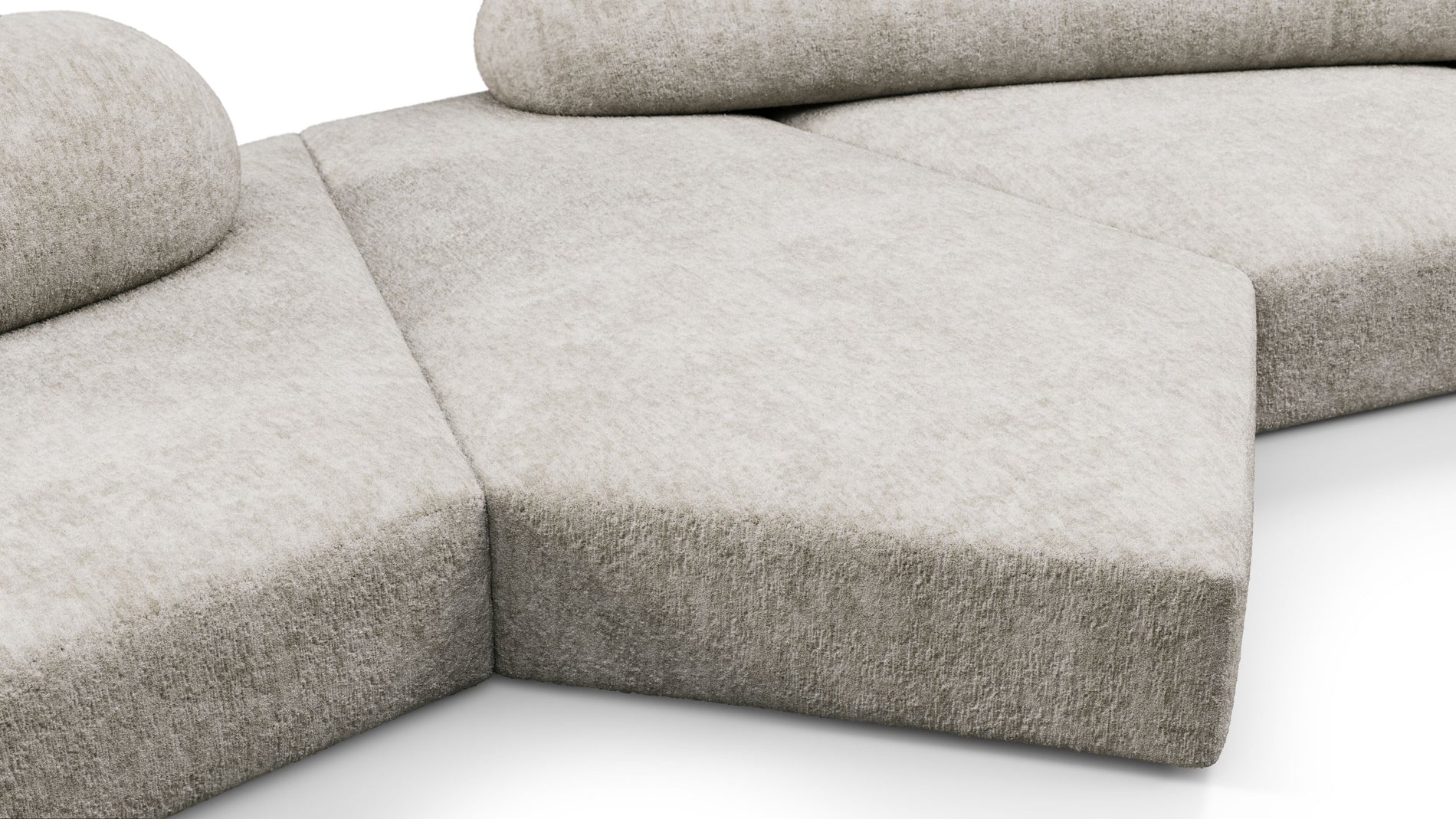 On the RocksOn the Rocks - On the Rocks Sofa, Five Seater, Dove Textured Chenille