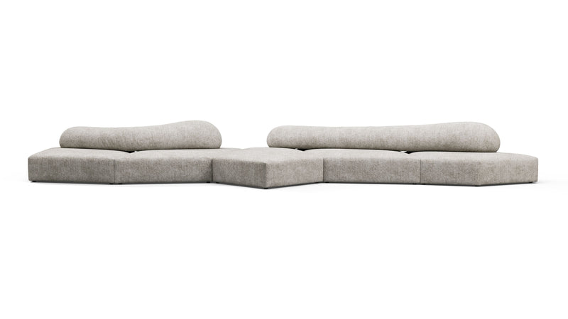 On the RocksOn the Rocks - On the Rocks Sofa, Five Seater, Dove Textured Chenille