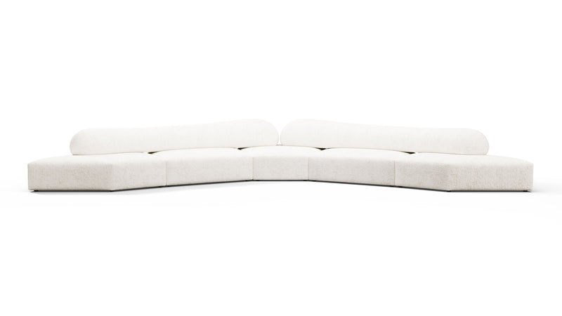 On the RocksOn the Rocks - On the Rocks Sofa, Large Corner, White Textured Chenille