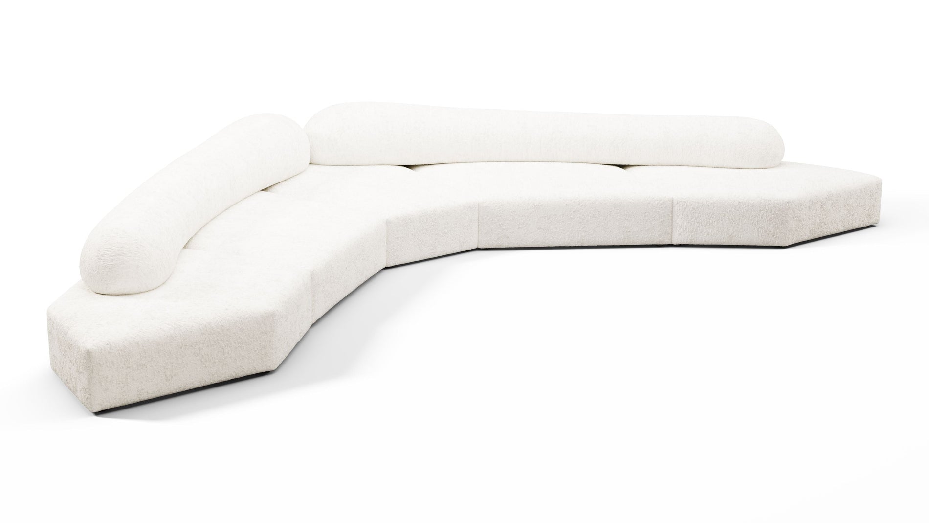 On the RocksOn the Rocks - On the Rocks Sofa, Large Corner, White Textured Chenille