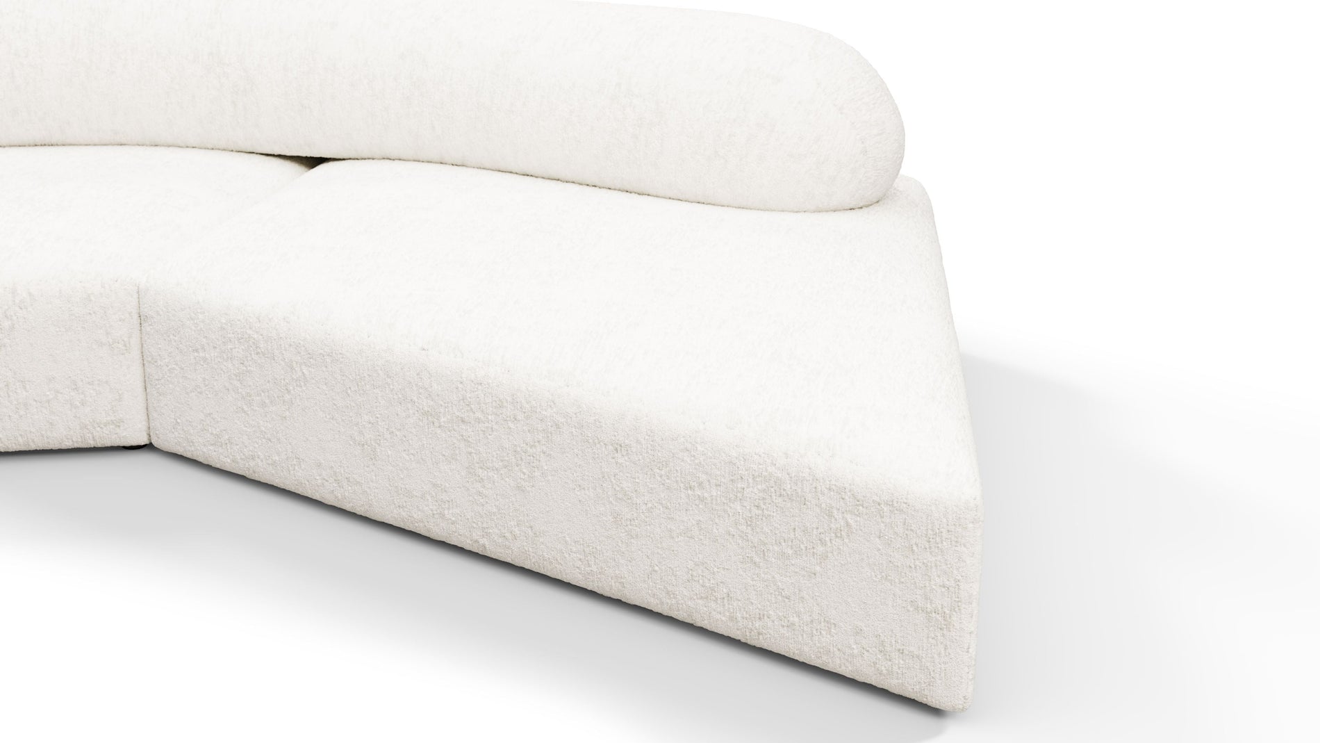 On the RocksOn the Rocks - On the Rocks Sofa, Small, White Textured Chenille