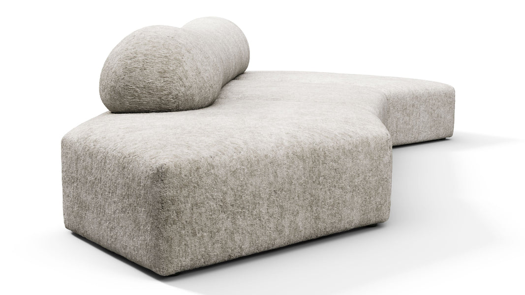 On the RocksOn the Rocks - On the Rocks Sofa, Three Seater, Right, Dove Textured Chenille