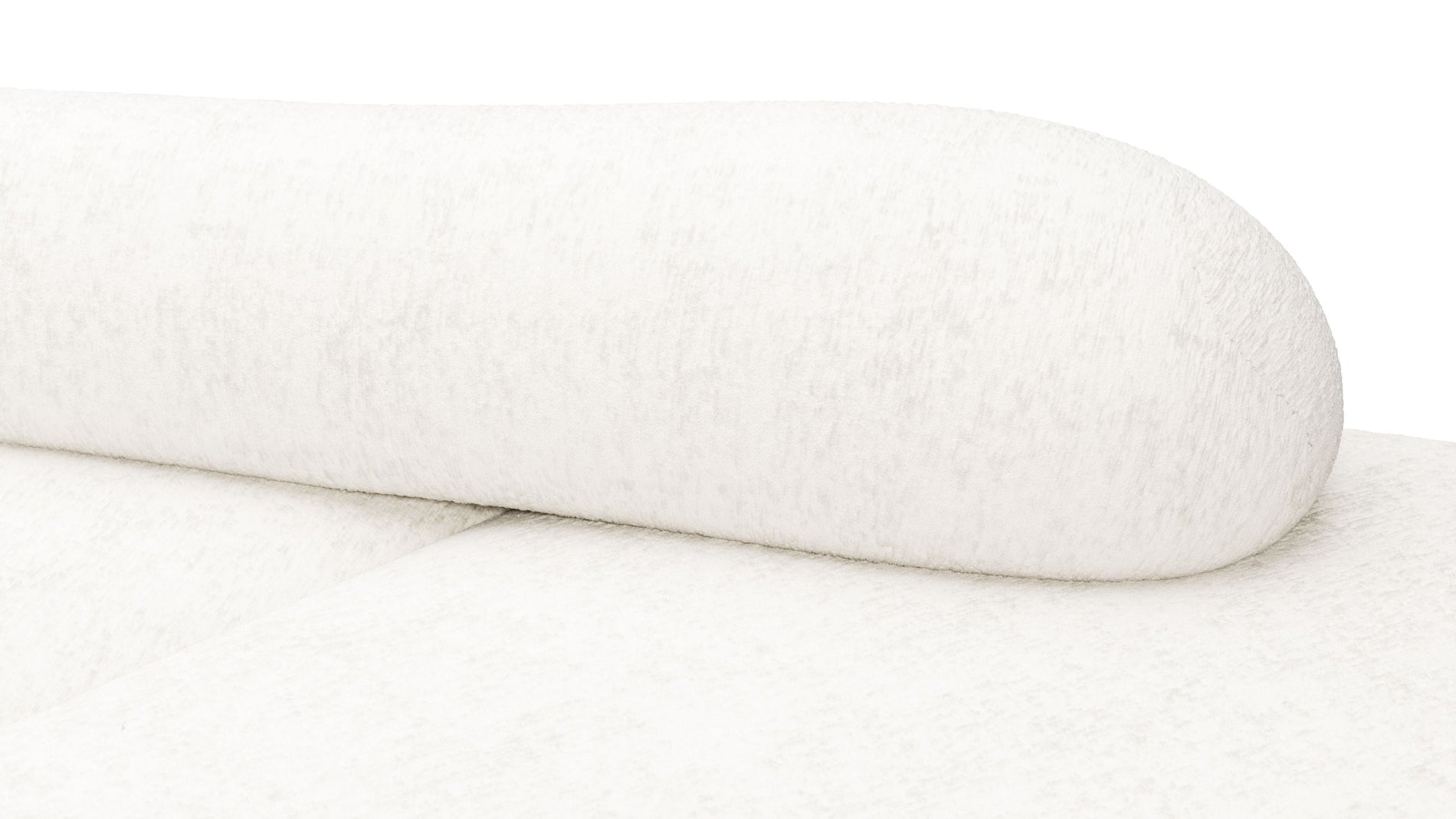 On the RocksOn the Rocks - On the Rocks Sofa, Three Seater, Right, White Textured Chenille