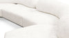 On the Rocks - On the Rocks - On the Rocks Sofa, U Shape, White Textured Chenille - Image 9